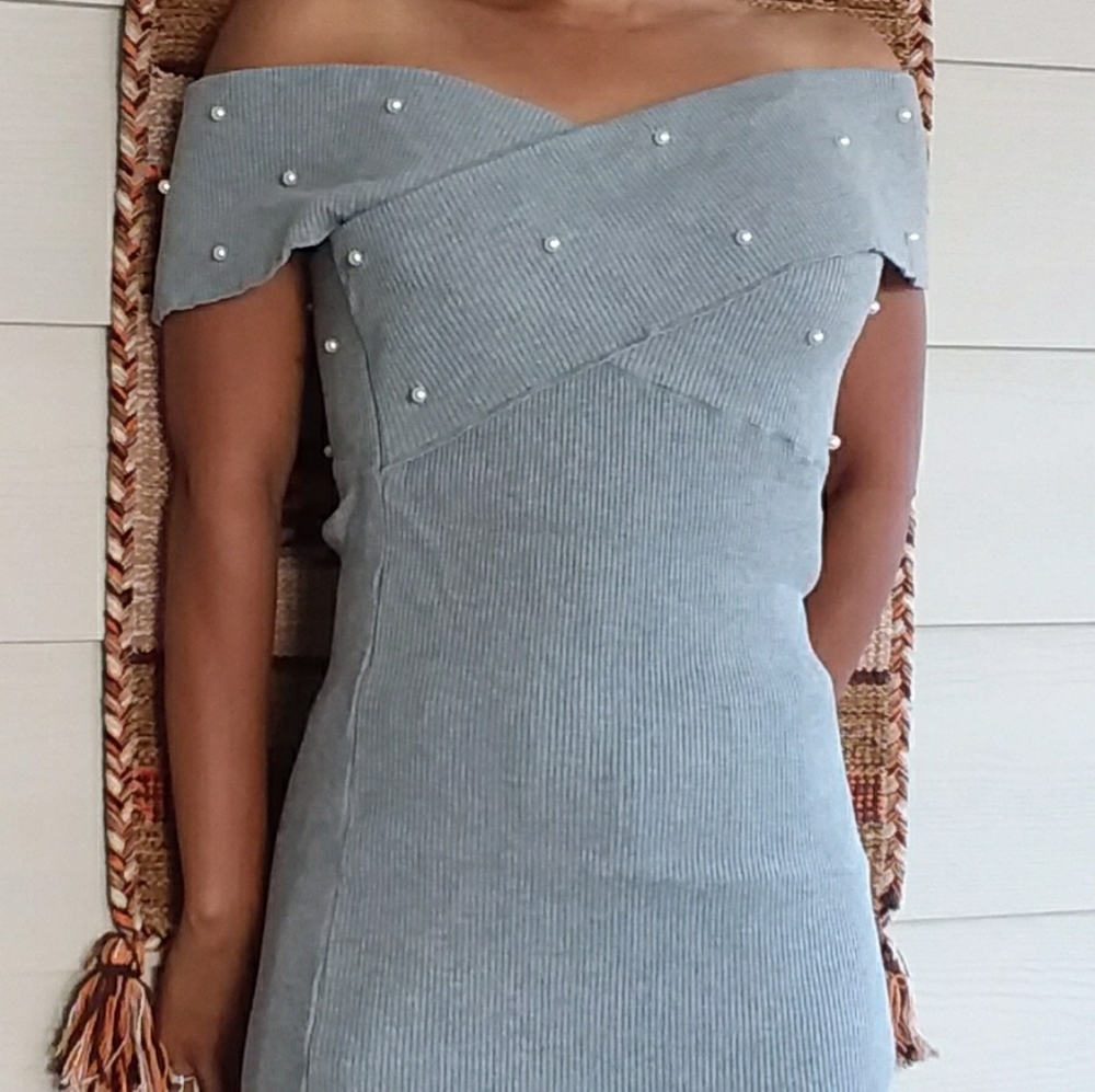 Off shoulder Sweater Dress